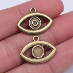 20pcs Witch Evil Eye Charms Pendant For Jewelry Making DIY Crafts Making Findings Handmade Tibetan Jewelry