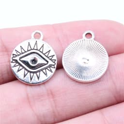 20pcs Witch Evil Eye Charms Pendant For Jewelry Making DIY Crafts Making Findings Handmade Tibetan Jewelry