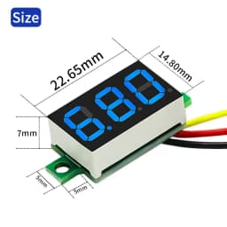 1PCS Mini DC Digital Voltmeter Voltage Display Tester Meter 0.36 Inch 2.5V-30V 0-100V LED Display Accurate Pressure Measurement