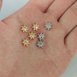 (4526) 6PCS 4x8MM 24K Gold Color Brass Sun Spacer Beads Bracelet Beads Quality Diy Jewelry Findings Accessorie Wholesales