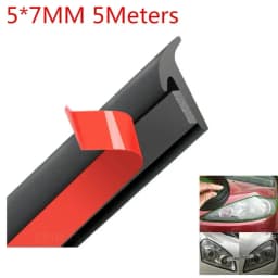 2/4/5M Car Door Sealing Strip Inclined T-Shaped Weatherproof Edge Trim Rubber Universal 8*10MM/5*7MM Car Interior Accessories