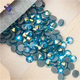 YANRUO 2058 Top Hotfix Crystals Flatback DIY Handicraft Glitter Strass Glass Adhesive Rhinestones Iron On Stones