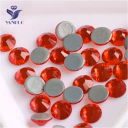 YANRUO 2058 Top Hotfix Crystals Flatback DIY Handicraft Glitter Strass Glass Adhesive Rhinestones Iron On Stones