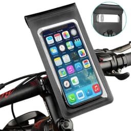 360° Rotation Waterproof Bicycle Phone Bag Case Touch Screen Bike Handlebar Phone Holder Motorcycle Rearview Mirror Phone Stands