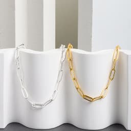 VENTFILLE 925 Sterling Silver Hiphop Necklace New Fashion Simple Geometric Handmade Clavicle Chain Party Jewelry Gifts for Women