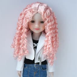 JD073 1/4 MSD 1/3 SD DOD QBaby Eldorado Parting Long Curly Synthetic Mohair BJD Wig 7-8' 8-9' 9-10' Blythes Doll Accessies