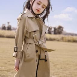 2026 Spring Autumn Cotton Teen Girls Long Trench Coats New Fashion England Style Windbreaker Jacket For Girls Children Clothing