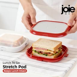 Joie Silicone Lunch Box Portable Sandwich Toast Bento Box Food Container Snack Box Picnic School Office Camping Breakfast
