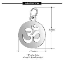 10pcs 316 Stainless Steel Double Heart Charm Sun Om Yoga Lotus Connector DIY Jewelry Making Charms Wholesale