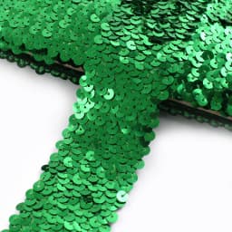 2/5/10Meters 45mm Sequined Elastic Band Lace Trim Stretch Ribbon DIY Dance Dress Clothes Decoration Applique Sewing Accessories