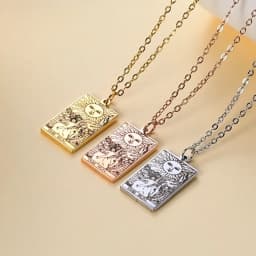 LIKGREAT Tarot Card Necklace Major Arcana Tarots Stainless Steel Necklaces Divination Jewelry Birthday Gift for Women Men