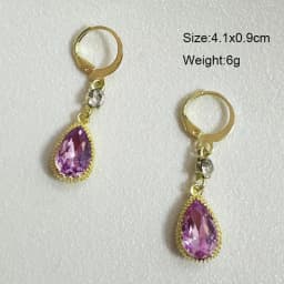 Purple Color Women Dangle Earrings Small Round Unusual Earrings Fashion Flower Butterfly Hanging Earrings Pendientes Mujer