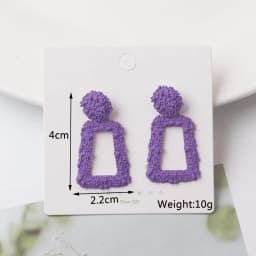 Purple Color Women Dangle Earrings Small Round Unusual Earrings Fashion Flower Butterfly Hanging Earrings Pendientes Mujer