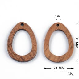 10PCS Mix Natural Wood Geometric Charms For Earring Bracelet Connectors Findings DIY Pendants Flatback Vintage Jewelry Making