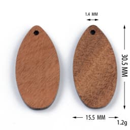 10PCS Mix Natural Wood Geometric Charms For Earring Bracelet Connectors Findings DIY Pendants Flatback Vintage Jewelry Making