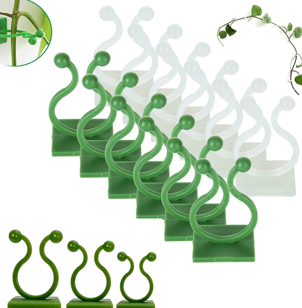 Invisible Wall Rattan Clamp Plant Climbing Wall Clips Self-Adhesive Plant Fixator Vine Buckle Hook Rattan Fixed Clip Bracket