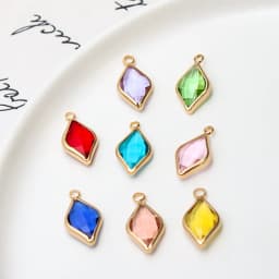 1pcs Diy Jewelry Copper Edging Gold Plated Drop Pendant Necklace Earrings Bracelet Small Accessories Material Handmade Charms