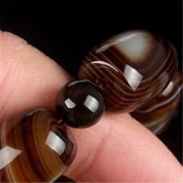 Natural Brazilian Silk Wrapped Agate Bucket Bead Bracelet Unisex Lutong National Style Jewelry for Men And Women