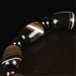 Natural Brazilian Silk Wrapped Agate Bucket Bead Bracelet Unisex Lutong National Style Jewelry for Men And Women