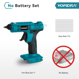 YOFIDRA 260° Hot Glue Gun 100W High Temperature Electric Mini Glue Guns Thermo Repair Power Tool For Makita 18-21V Battery Pin