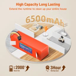 14.4V 6700mAh Robotic Vacuum Cleaner Replacement Battery For Xiaomi Roborock S55 S60 S65 S50 S51 S5 MAX S6 Parts BRR-2P4S-5200S