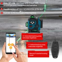 ONEVAN 360° Self-Leveling 16 Lines 4D Laser Level Green Line Horizontal & Vertical Powerful Laser Level Green Beam Laser Level