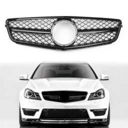 Artudatech AMG Black Front Bumper Grille Grill Fit C-Class Benz W204 C300 C350 2008-2014