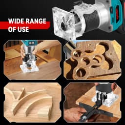 ONEVAN 1600W Brushless Electric Trimmer 5 Gears 6MM 6.35MM 8MM Cordless Engraving Slotting Milling Router For Makita Battery Pin