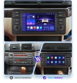 2Din Android 12 CarPlay Android Auto Radio For BMW E46 M3 318/320/325/330/335 Rover 75 Coupe Car Multimedia GPS 4G autoradio