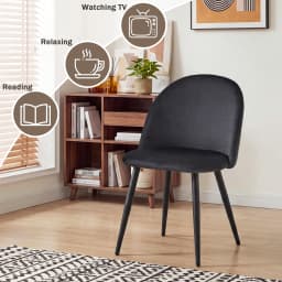 A Set of 4 Kitchen Nordic Dining Chairs Bedroom Velvet Dresser Party Modern Luxury Dining Chairs Design Unique Home Furniture