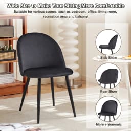 A Set of 4 Kitchen Nordic Dining Chairs Bedroom Velvet Dresser Party Modern Luxury Dining Chairs Design Unique Home Furniture