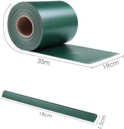 Garden Fence Privacy Strip 50m X 19cm PVC Privacy Strip Panel Double Rod Fence Garden Fence Strip Roll Balcony Privacy Screen