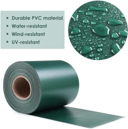 Garden Fence Privacy Strip 50m X 19cm PVC Privacy Strip Panel Double Rod Fence Garden Fence Strip Roll Balcony Privacy Screen