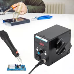 Hot Air Refining Station 220V SMD Soldering Station with Heat Gun Set LED Screen Display Hot Air for Electronics Desoldering