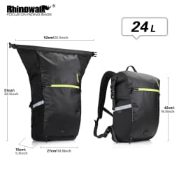 Rhinowalk 24L Bike Pannier Bag Waterproof Cycling Bag Multifunctional Bicycle Rear Seat Bag laptop Backpack Luggage Bag