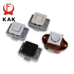 5PCS KAK Camper Car Push Lock 26mm RV Caravan Boat Motor Home Cabinet Drawer Lock Keyless Push Button Latch Furniture Hardware