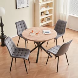 EGOONM Set of 2/4/6 Velvet Dining Chairs Metal Legs Modern Comfortable Chair for Kitchen Bedroom Living Room Home Furniture