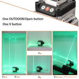 4D 16 Lines Laser Level Self-Leveling Laser Level 360 Omnidirectional Ground and Wall Sticker Vertical Horizontal Oblique Line