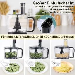 Topstrong 800W 8-in-1 Meat Grinder 3 Speeds Kitchen Food Processor EUFP421