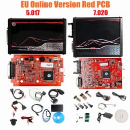KESS Online Red V2.80 V5.017 V2 KTAG 4LED V7.020 V2.25 No Token OBD2 Manager V7.020 OBD2 V2 ECU Programmer Scanner