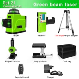 CLUBIONA IE12S Laser Level 12 Lines 3D Self-Leveling 360 Horizontal And Vertical Cross Super Powerful Green Laser Beam Line