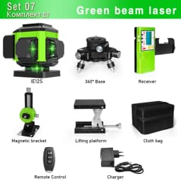 CLUBIONA IE12S Laser Level 12 Lines 3D Self-Leveling 360 Horizontal And Vertical Cross Super Powerful Green Laser Beam Line