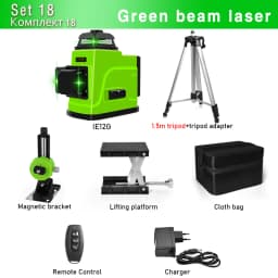 CLUBIONA IE12S Laser Level 12 Lines 3D Self-Leveling 360 Horizontal And Vertical Cross Super Powerful Green Laser Beam Line