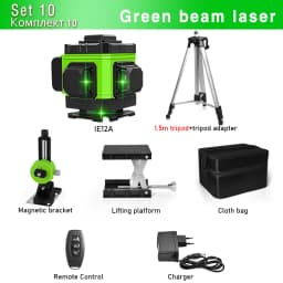 CLUBIONA IE12S Laser Level 12 Lines 3D Self-Leveling 360 Horizontal And Vertical Cross Super Powerful Green Laser Beam Line
