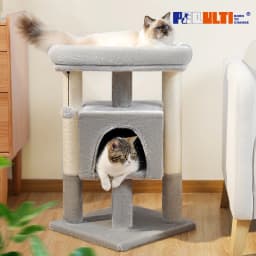 Cat Tree Tower for Indoor Cats with Private Cozy Cat Condo Double Large Perch with Scratching Posts for Kitten