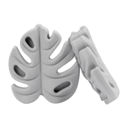 LOFCA 30pcs Monstera Deliciosa leaves Silicone Beads BPA Free Keychain Silicone Beads DIY Keychain Bead Jewelry Accessories
