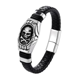 Fashion Genuine Leather Bracelet Gold Color Easy Hook Totem/Geometric Pattern Luxury Jewelry For Birthday Blessing Gift Pulseira