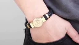Fashion Genuine Leather Bracelet Gold Color Easy Hook Totem/Geometric Pattern Luxury Jewelry For Birthday Blessing Gift Pulseira