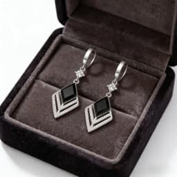 925 Sterling Silver Long Earrings Flow Retro Zircon Diamond Long Earrings Lady Fashion Jewelry Gift