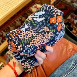 Floral Embroidered Makeup Bag Vacation Fabric Small Handbag Girls Travel Business Trip Portable Zipper Storage Bag
